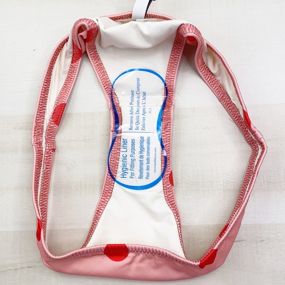 SOLID & STRIPED The RACHEL Bottom Pink Red Dot NWT - Picture 5 of 14